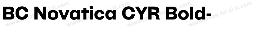 BC Novatica CYR Bold字体转换